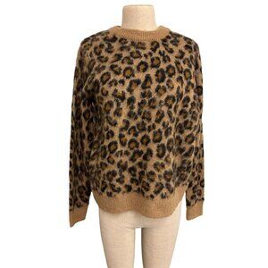Alya Leopard Wild Animal Print Sweater S By Francescas